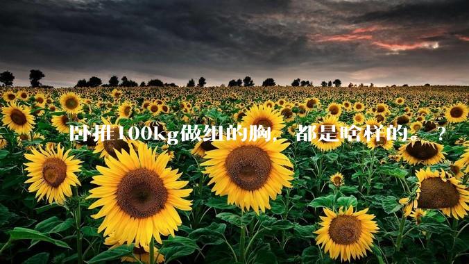 卧推100kg做组的胸,都是啥样的。?
